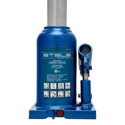Домкрат гидравлический бутылочный телескопический, 6 т, H подъема 170-420 мм Stels по ценам производителя в Воронеже с доставкой по всей России