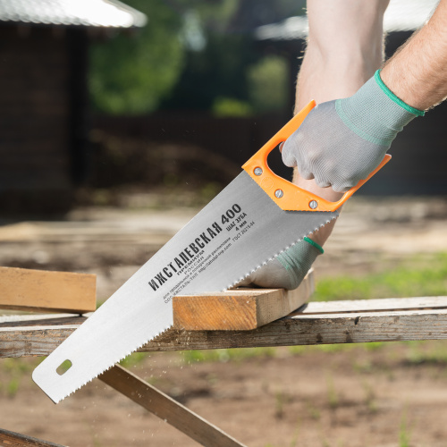 Ножовка по дереву, 400 мм, шаг зубьев 4 мм, пластиковая рукоятка по ценам производителя в Воронеже с доставкой по всей России