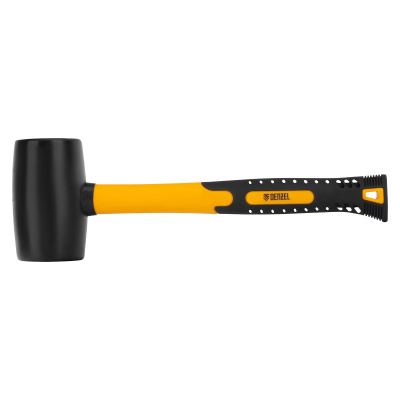 Киянка резиновая, 24 oz, черная резина, фибергласовая рукоятка Denzel по ценам производителя в Воронеже с доставкой по всей России
