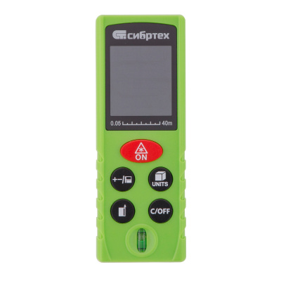 Лазерный дальномер PM-40,40 м,с пузырьковым уровнем Сибртех по ценам производителя в Воронеже с доставкой по всей России