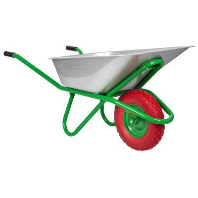 Тачка садово-строительная с PU колесом, грузоподъемность 180 кг, объем 90 л Сибртех по ценам производителя в Воронеже с доставкой по всей России