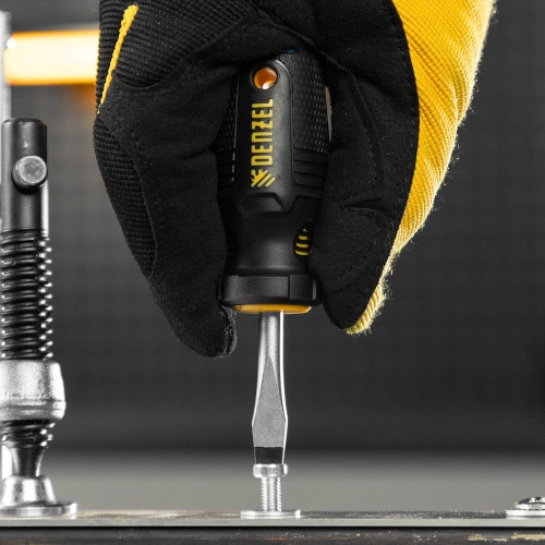 Отвертка, SL6x38 мм, S2, 3к рукоятка Denzel по ценам производителя в Воронеже с доставкой по всей России