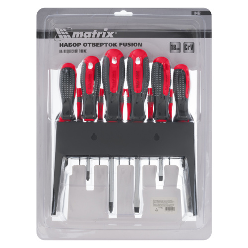 Набор отверток Fusion на подвесной полке 18 шт, CrV Matrix по ценам производителя в Воронеже с доставкой по всей России