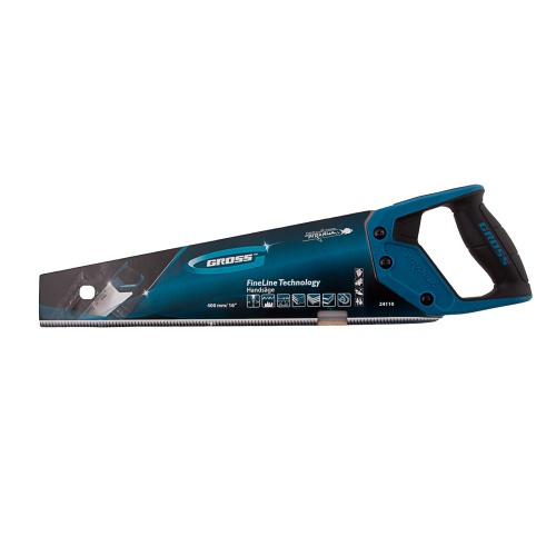 Ножовка по дереву "Piranha", 400 мм, 11-12 TPI, зуб-3D, каленый зуб, двухкомпонентная рукоятка Gross по ценам производителя в Воронеже с доставкой по всей России