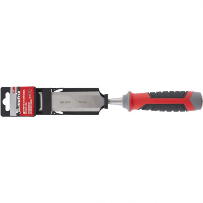 Долото-стамеска, 32 мм, 60 CrV, трехкомпонентная обрезиненная рукоятка Matrix по ценам производителя в Воронеже с доставкой по всей России