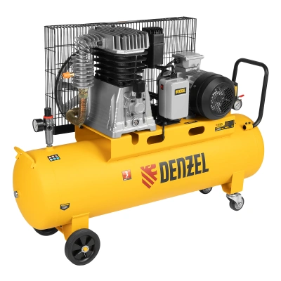 Компрессор воздушный, ременный привод BCI4000-T/100, 4.0 кВт, 100 литров, 690 л/мин Denzel по ценам производителя в Воронеже с доставкой по всей России