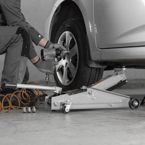 Домкрат гидравлический подкатной, 3 т, высота подъема 130-410 мм, поворотная ручка Matrix по ценам производителя в Воронеже с доставкой по всей России