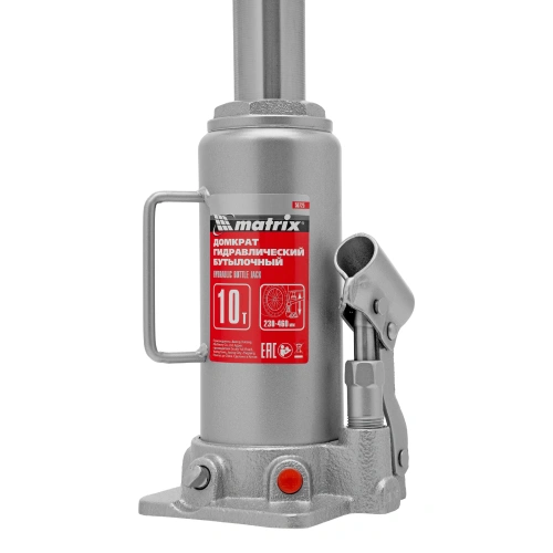 Домкрат гидравлический бутылочный, 10 т, высота подъема 230-460 мм Matrix купить в Москве с доставкой по всей России | ProtosMarket.ru