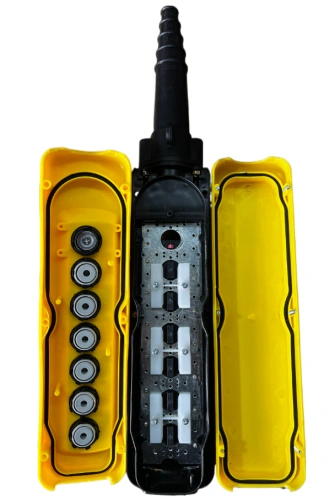 Пульт управления XAC-A6913Y для тали (6 кнопок, 2 скорости, ключ-марка, стоп, IP65, 380В) купить в Москве с доставкой по всей России | ProtosMarket.ru