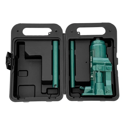 Домкрат гидравлический бутылочный, 3 т, 180-320 мм, в пласт. кейсе Сибртех купить в Москве с доставкой по всей России | ProtosMarket.ru