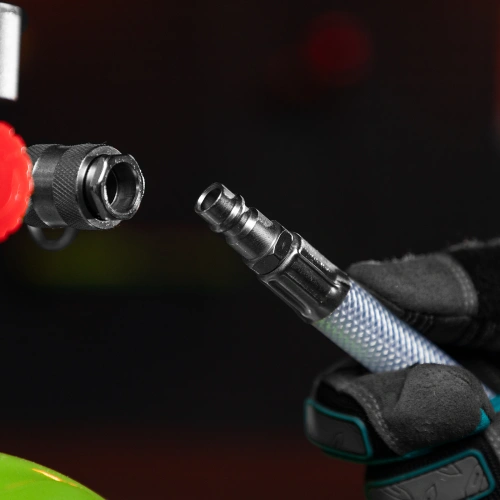 Шланг пневматический ПВХ, 10 x 16 мм, 18 бар, армированный, прозрачный, быстросъемное соединение, 15 м Stels по ценам производителя в Воронеже с доставкой по всей России