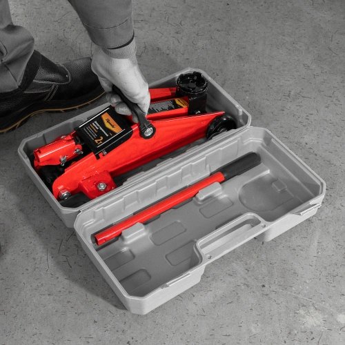 Домкрат гидравлический подкатной, 2 т, h подъема 140-285 мм, в пластиковом кейсе, compact Sparta по ценам производителя в Воронеже с доставкой по всей России