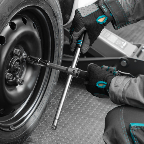 Ключ-крест баллонный, складной с изменяющимся рычагом, 17 мм, 19 мм, 21 мм, 23 мм, CrV, хромированный Gross по ценам производителя в Воронеже с доставкой по всей России