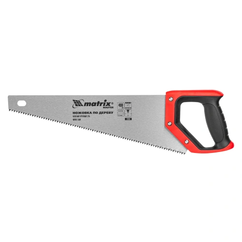 Ножовка по дереву, 400 мм, зуб 2D, каленый крупный зуб 5-6 TPI, двухкомпонентная рукоятка Matrix по ценам производителя в Воронеже с доставкой по всей России