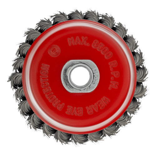 Щетка для УШМ, 100 мм, М14, "чашка", крученая проволока 0.5 мм Matrix по ценам производителя в Воронеже с доставкой по всей России