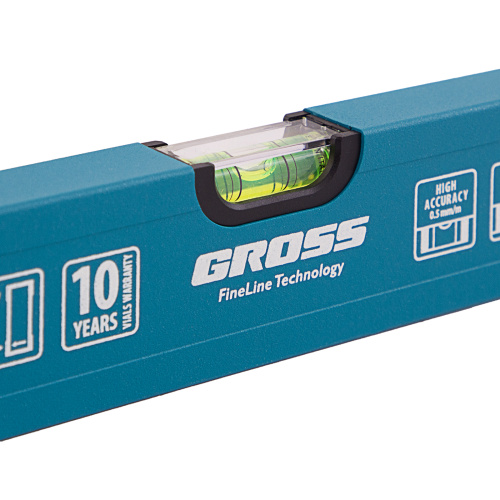 Уровень алюминиевый усиленный, 1200 мм, 3 глазка Gross по ценам производителя в Воронеже с доставкой по всей России