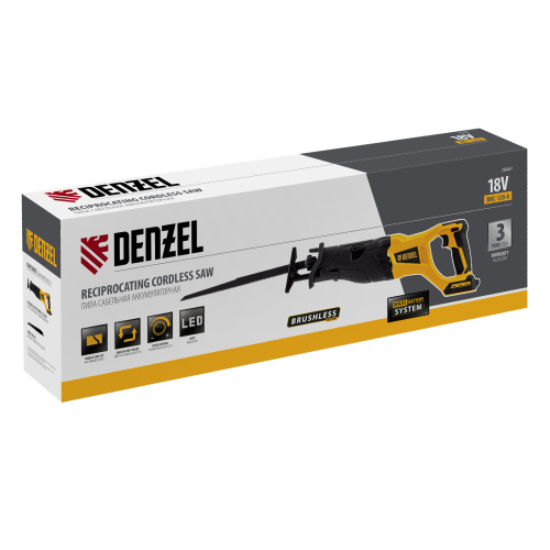 Пила сабельная аккумуляторная бесщет BRC-120-0,  18В Li-Ion Denzel по ценам производителя в Воронеже с доставкой по всей России