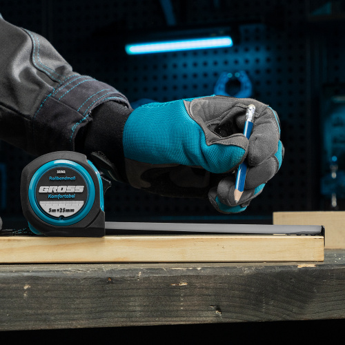 Рулетка Komfortabel 5 м х 25 мм,обрезиненный корпус Gross по ценам производителя в Воронеже с доставкой по всей России