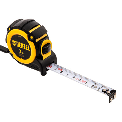 Рулетка 3м х 16мм, автоматич. фиксац., нейлон. покрытие, магнит. зацеп, двухстор. разметка Denzel по ценам производителя в Воронеже с доставкой по всей России