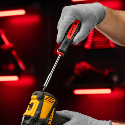 Отвертка с набором бит, 11 шт, Fusion, CrV, трехкомпонентная рукоятка "Anti slip" Matrix по ценам производителя в Воронеже с доставкой по всей России