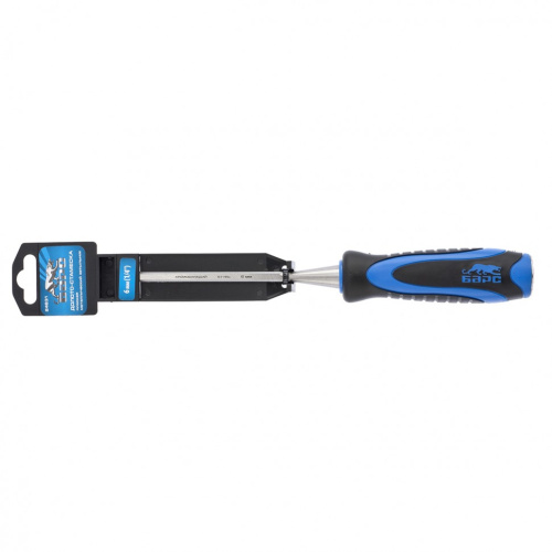 Долото-стамеска, плоская, 6 мм, двухкомпонентная рукоятка, металлический затыльник Барс по ценам производителя в Воронеже с доставкой по всей России