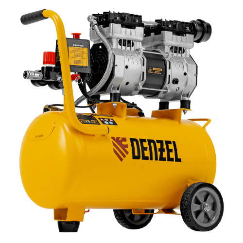 Компрессор DLS950/24 безмаслянный малошумный 950 Вт, 165 л/мин, ресивер 24 л Denzel по ценам производителя в Воронеже с доставкой по всей России