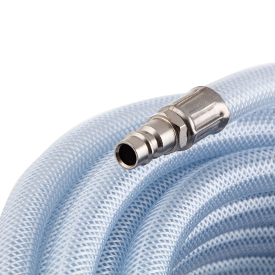 Шланг пневматический ПВХ, 10 x 16 мм, 18 бар, армированный, прозрачный, быстросъемное соединение, 15 м Stels по ценам производителя в Воронеже с доставкой по всей России