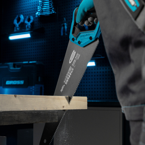 Ножовка по дереву "PIRANHA", 500 мм, 7 TPI, 3D-зуб, тефлоновое покрытие полотна, двухкомпонентная рукоятка Gross по ценам производителя в Воронеже с доставкой по всей России