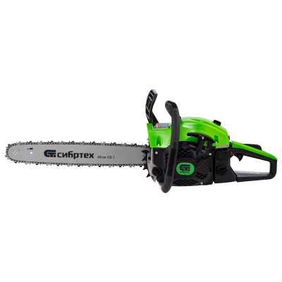 Пила цепная бензиновая ПЦБ-5245, шина 45 см, 52 см3, 3.4 л.с, шаг 0.325, паз 1.5 мм, 72 звена Сибртех купить в Москве с доставкой по всей России | ProtosMarket.ru