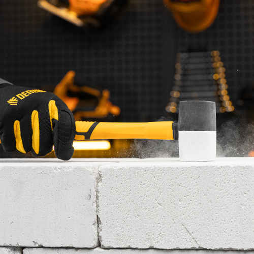 Киянка резиновая, 225 г, черно-белая, фибергласовая рукоятка c TPR покрытием Denzel по ценам производителя в Воронеже с доставкой по всей России