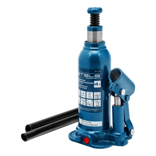 Домкрат гидравлический бутылочный, 4 т, h подъема 188-363 мм, в пластиковом кейсе Stels по ценам производителя в Воронеже с доставкой по всей России