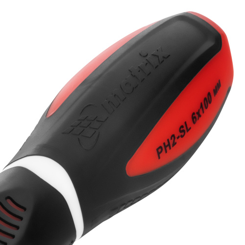 Отвертка комбинированная, SL6/PH2, CrV, двухкомпонентная рукоятка Matrix по ценам производителя в Воронеже с доставкой по всей России