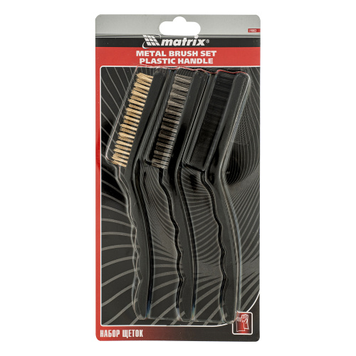 Набор щеток, 3 шт, металлические с пластмассовой ручкой, большие Matrix по ценам производителя в Воронеже с доставкой по всей России