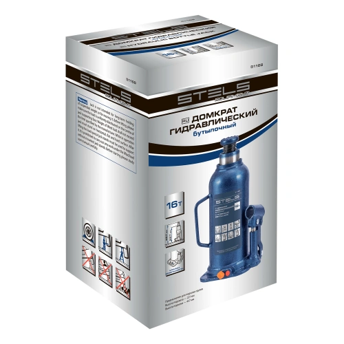 Домкрат гидравлический бутылочный, 16 т, h подъема 227-457 мм Stels по ценам производителя в Воронеже с доставкой по всей России
