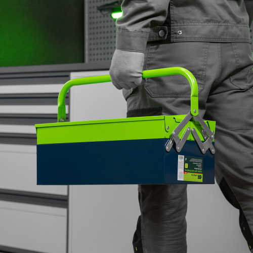 Ящик для инструмента, 430 х 200 х 160 мм, три секции, металлический Сибртех по ценам производителя в Воронеже с доставкой по всей России