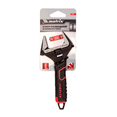 Ключ разводной, тонкие губки, фосфатированный, двухкомпонентная рукоятка, 150 мм, PRO Matrix по ценам производителя в Воронеже с доставкой по всей России