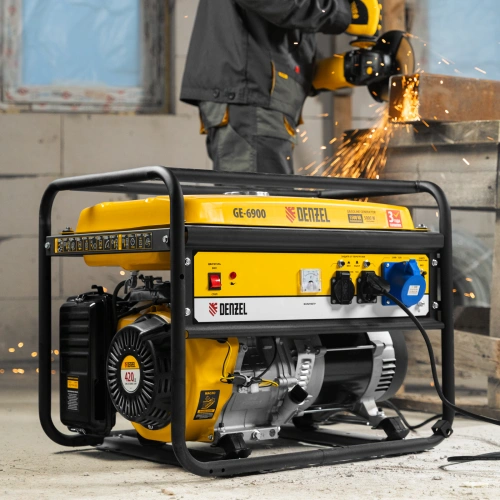 Генератор бензиновый GE 6900, 5.5 кВт, 220 В/50 Гц, 25 л, ручной старт Denzel по ценам производителя в Воронеже с доставкой по всей России