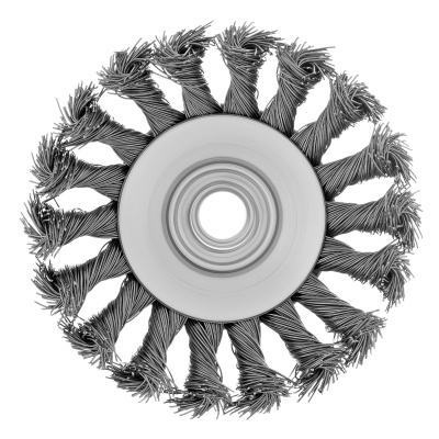 Щетка для УШМ, 100 мм, М14, "тарелка", крученая металлическая проволока Сибртех по ценам производителя в Воронеже с доставкой по всей России