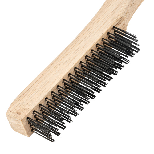 Щетка зачистная четырехрядная, закаленная прямая проволока с деревянной ручкой Сибртех по ценам производителя в Воронеже с доставкой по всей России