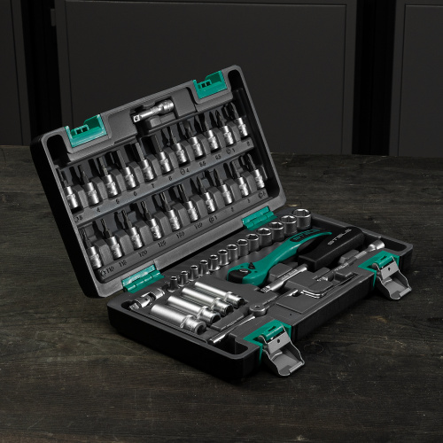 Набор инструментов, 1/4", Cr-V, S2, усиленный кейс, 47 предметов Stels по ценам производителя в Воронеже с доставкой по всей России