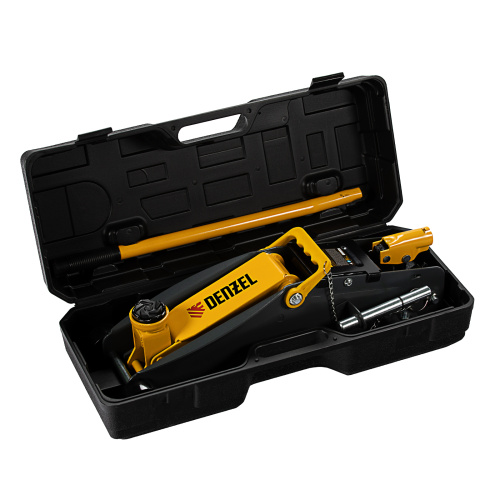 Домкрат гидравлический подкатной с фиксатором, 2,8 т, 135-385 мм, в кейсе Denzel по ценам производителя в Воронеже с доставкой по всей России