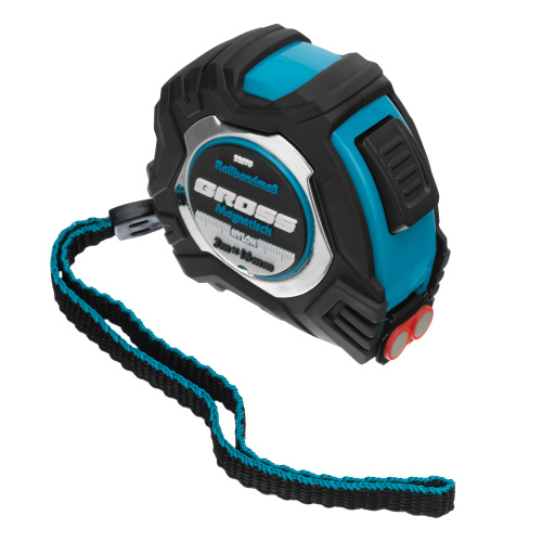 Рулетка Magnetisch 3 м х 16 мм,обрезиненный корпус,автоматическая фиксация,Нейлоновое покрытиеытие,зацеп с магнитом Gross по ценам производителя в Воронеже с доставкой по всей России