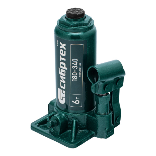 Домкрат гидравлический бутылочный, 6 т, 180-340 мм Сибртех по ценам производителя в Воронеже с доставкой по всей России