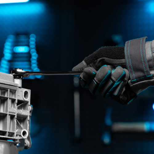 Набор ключей накидных с трещоткой, 8-19 мм, 2 шт, многоразмерные, реверсивные, CrV Gross по ценам производителя в Воронеже с доставкой по всей России