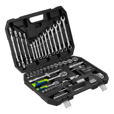 Набор инструментов, 1/2", 1/4", пластиковый кейс 89 предметов Сибртех по ценам производителя в Воронеже с доставкой по всей России
