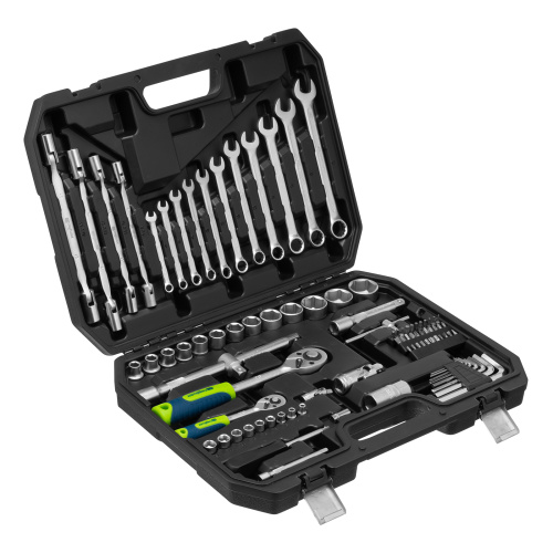 Набор инструментов, 1/2", 1/4", пластиковый кейс 89 предметов Сибртех по ценам производителя в Воронеже с доставкой по всей России