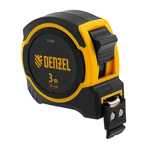 Рулетка 3м х 16мм, двухкомп. корпус, магнитный обрезиненный зацеп Denzel по ценам производителя в Воронеже с доставкой по всей России