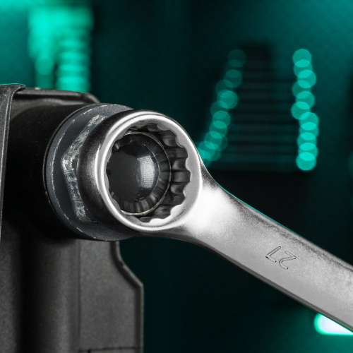 Ключ комбинированный, 27 мм, CrV, матовый хром Stels по ценам производителя в Воронеже с доставкой по всей России