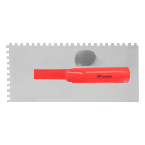 Гладилка стальная, 280 х 130 мм, зеркальная полировка, пластмассовая ручка, зуб 6 х 6 мм Matrix по ценам производителя в Воронеже с доставкой по всей России
