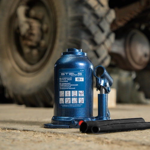 Домкрат гидравлический бутылочный телескопический, 8 т, подъем 180-410 мм Stels по ценам производителя в Воронеже с доставкой по всей России